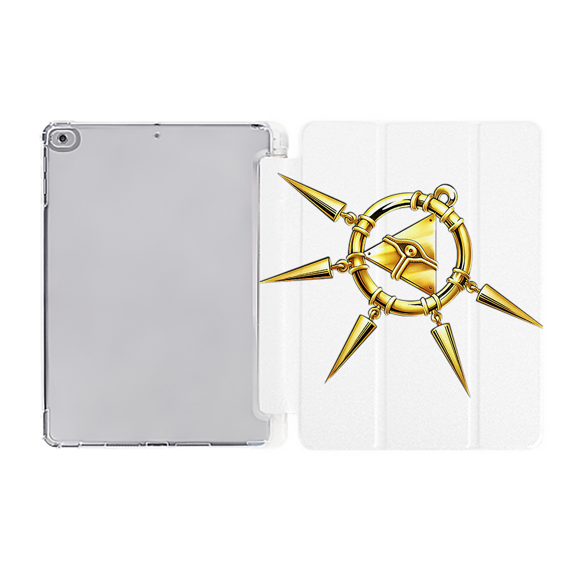 （画像用） 遊☆戯☆王 Yu-Gi-Oh! IPad ケース ペン収納付き 三つ折りスタンド PUレザー×シリコン 対応機種9.5/10.5/10.9インチ